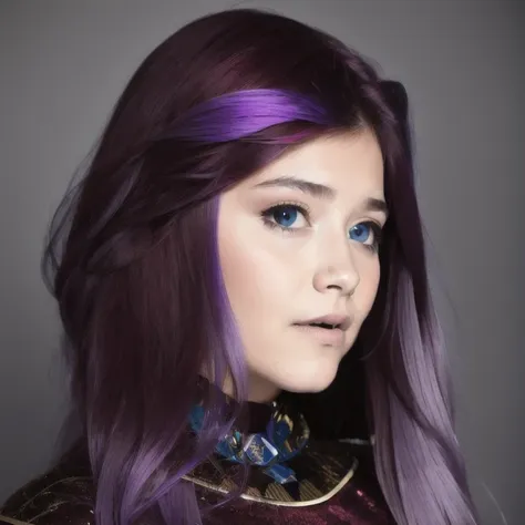 （（（burgundy hair）））purple powder series（（future technology）） hd helmet，thoughtfully