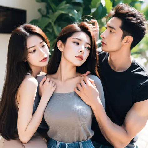 Two woman breaks one man neck