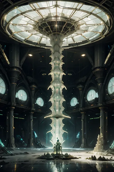 Insanely Detailed MOTHER SHIP at an ALIENS INVASION, Biomechanical creatures MADE OF WHITE PALE SLIME, animals MADE OF transparent iridescent SLIME, Painting By Ismail_Inceoglu Tom Bagshaw Dan Witz CGSociety Fantasy Art 4K Painting By Ismail_Inceoglu Tom B...