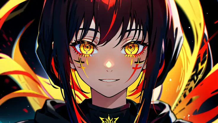 detailed background, masterpiece, top quality, smile, ornament, hoodie, portrait, yellow neon, graffiti, dark, night, glowing eyes, black light,red hair, long braided hair, golden eyes
Coming soon