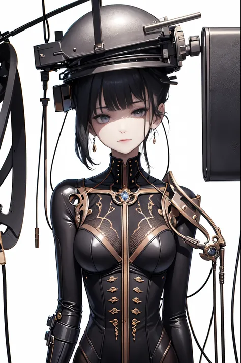 （masterpiece，Top Quality，highest quality，Official Art，Beauty and aesthetics：1.2），（1. Mechanical Girl：1.3），（Upper body only：1.4），Huge ，Beheaded at the waist（exposing internal organechanical offal），Blood管，（Pierced through the body：1.4 ），Very detailed，Rich co...