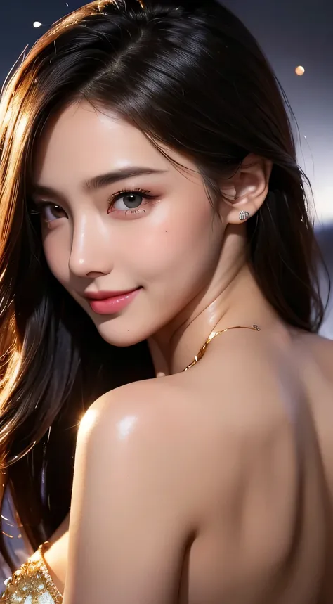 Beautiful woman，body portrait、8k，thin and beautiful eyes，Dindal effect、masterpiece, 最high quality, high quality, High resolution、very detailed photos、(natural skin texture、fine skin、hyper realism、Super sharpness)、high detail skin、(very detailed、fine skin t...