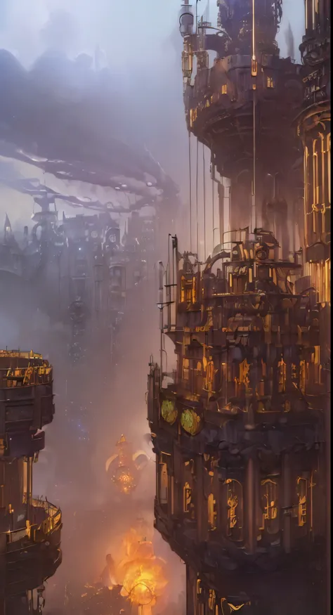 ((Dreamlike, surreal, steampunk anime RPG scenario: 1.4), highly detailed artistic illustrations, (top-quality: 1.3), (masterpiece: 1.2), (photorealistic: 1.0), atmospheric steam and mechanical textures, (ethereal: 1.2), (beautifully detailed: 1.1), (dream...