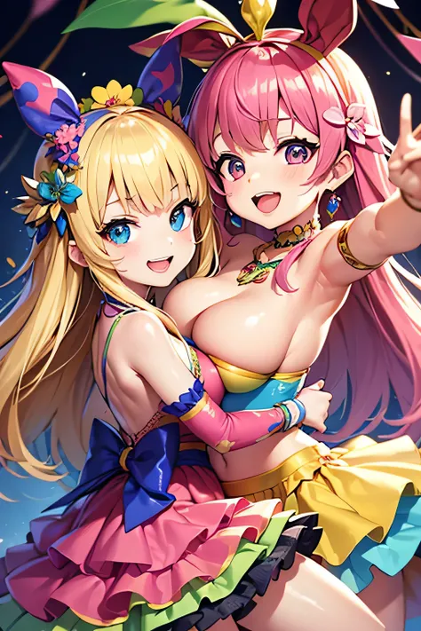 highest quality、High resolution、Detailed Background、(Beautiful face in every detail:1.4)、Anatomically correct、(Draw the usual number of fingers:1.2)、Detailed facial expressions、Detailed eyes、Beautiful, smooth skin、Teenage beauty、(Huge breasts:1.2)、(Highly ...