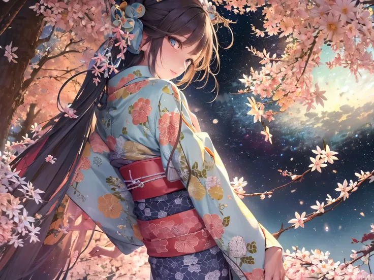 ((highest quality)),(Ultra-high resolution),(Very detailed),(Detailed Description),((The best CG)),(A masterpiece),Ultra-precise art,amazing drawing art,(Japanese-style art with intricate detail:1.5), (Woman in yukata:1.6),(Beautiful and well-proportioned ...