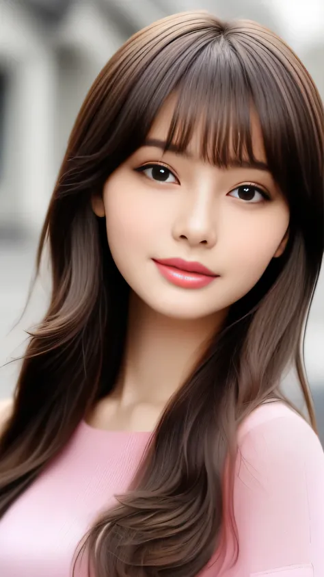 ((chef-d&#39;artwork, la plus haute qualité)),1 fille, seul,avoir, hyper Realistic, Realistic,Realistic, regarder le spectateur, very light brown eyes:1.6,Short brunette hairstyle with very detailed shiny hair:1.6, Des vêtements d&#39;hiver aux couleurs vi...