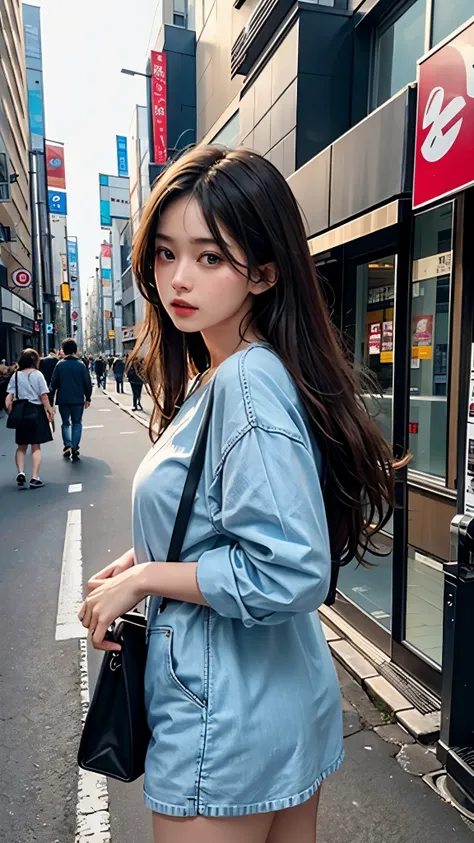 (8k, highest quality, masterpiece: 1.2), Super detailed, highest quality, Ultra-high resolution, Depth of written boundary,(Photorealistic:1.4,RAW shooting,)Ultra-Realistic Capture,(Very detailed,High definition 16k), cute, girl, Tokyo Street