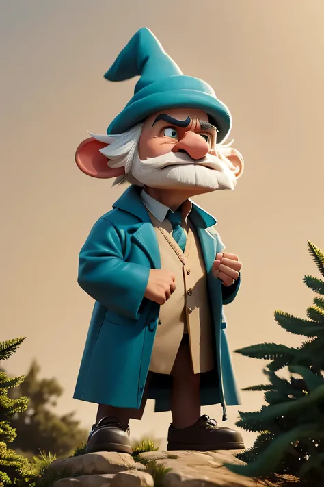 a grumpy old man who makes people sad in his neighbourhood,disney style