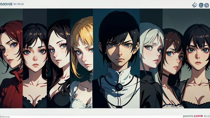 German image of a group of people with different facial expressions, Anime realistic style, Makoto Shinkai e Tom Bagshaw, Guweiz style artwork, realistic - anime, Awesome anime 3D style, Surreal anime, Junji Ito 4K, Awesome anime art style, visual novels C...