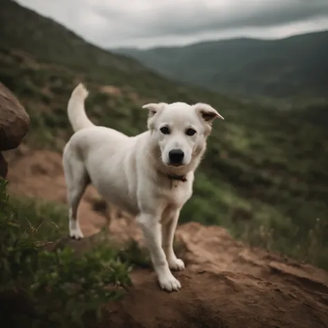 Indian Dog in Green Valley 