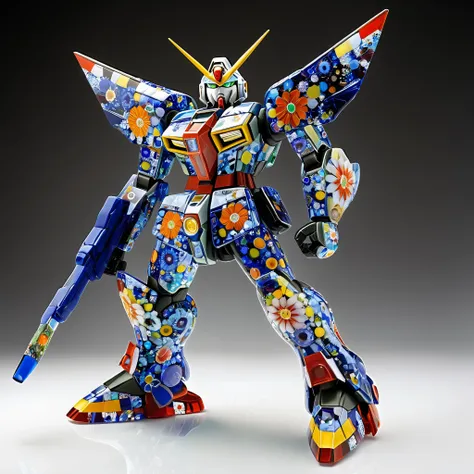 Millefiori glass style,Gundam,Gundam made of Millefiori glass style