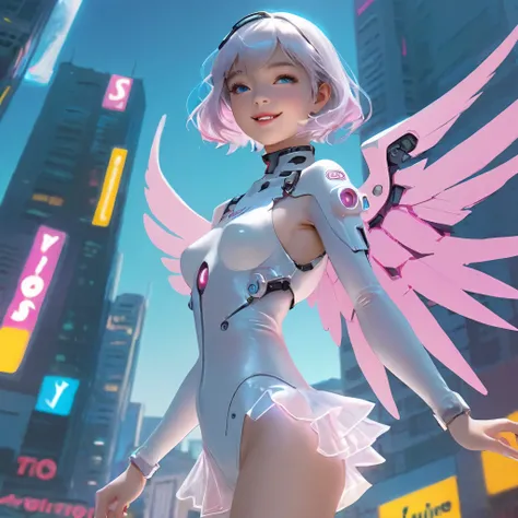 ((((1 one young girl)), ((by Yang J, rossdraws 1. 0)), 🌺.((Teenage girl,Rebellious girl)),((Slim sexy girl)),((cute small breasts),(Full body picture:1.2). ((smile)), ((Cleavage fully exposed)), ((very beautiful young girl:1.44))), (((very short hair), (fu...