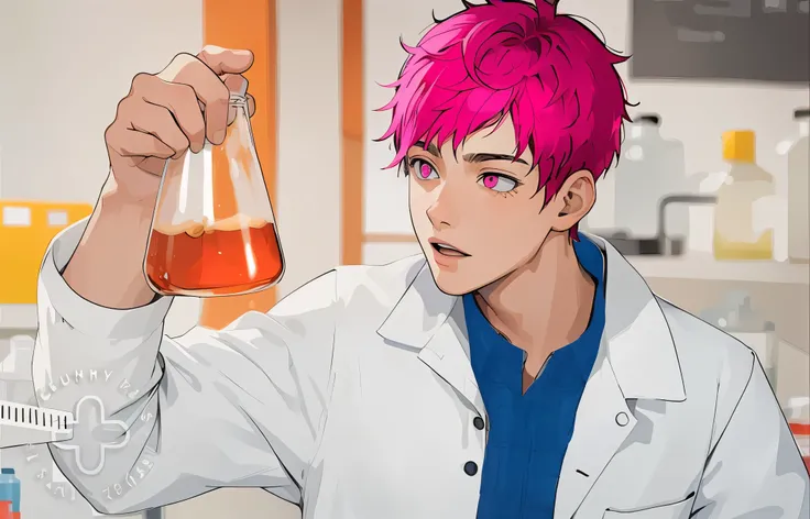 16 year old boy doing experiments