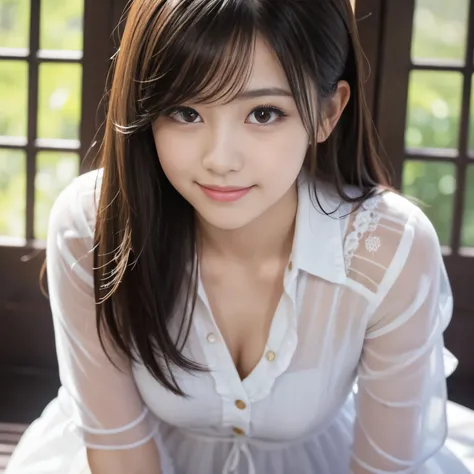 Best-quality, Masterpiece, Ultra-High-Resolution, (Photorealistic:1.4), Raw-Photo, extremely-details, perfect-anatomy, depth of field, professional-lighting, 

1girl, the most famous Japanese idol, 
the most cute face, ((the most cute big-black-eyes)), the...