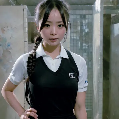 (masterpiece, best quality:1.2), 1girl, solo, a very beautiful japanese high school female teacher, changing in the locker room,...