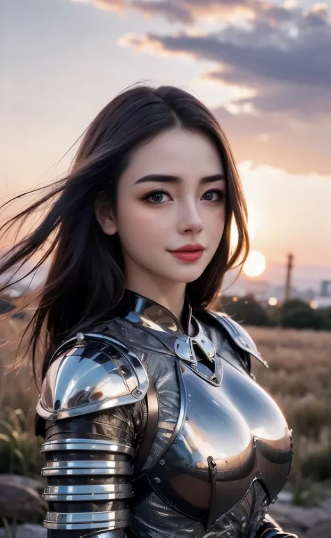 Best Quality, Ultra High Definition, (Photorealistic:1.4),Sunset Light, Korean Women, Detailed Photo, Smiling, Sexy, Facing Camera, Close-up (Masterpiece: 1.3), (8K, Photorealistic, Best Quality: 1.4), (1girl), Beautiful Face, (Realistic Face),Beautiful Ha...
