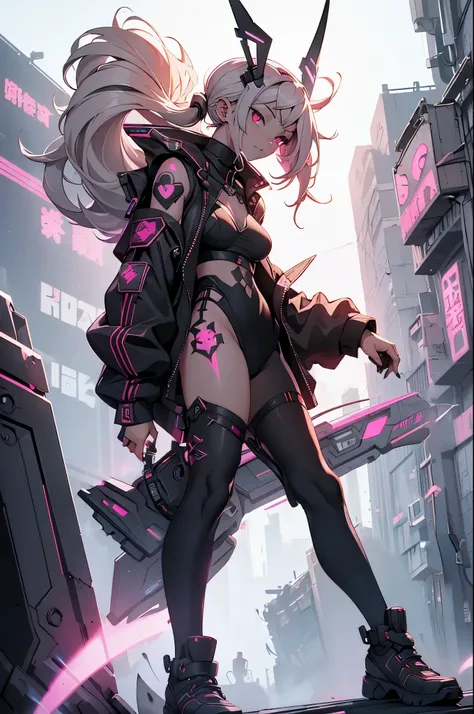 ,cyber punk,cyber cityscape,