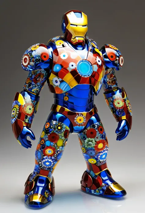 Millefiori glass style，iron Man