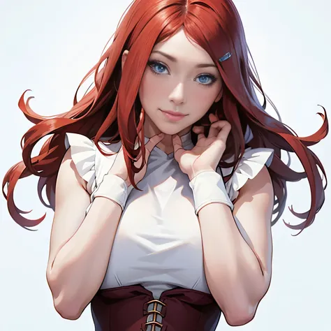 kushina, prostitute, best quality: 1.1, 1 girl, (blue eyes), detailed blue eyes, well-aligned eyes, extremely detailed face, blu...