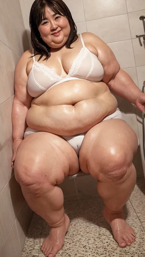 (((Photo Composition))), gravure, highest quality, Very detailed, Realistic, Very detailedskin, Perfect Anatomy, (Japanese MILF),80 years old, big breasts, Mature Woman, Sexy, Chromo White Skin, View your viewers,(((obesity))),(Double chin),((Big belly)),T...