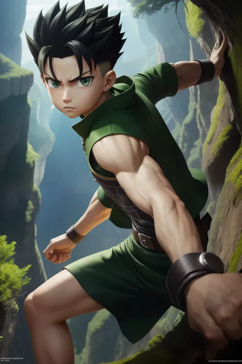 HD wallpaper 3₂k shoot of Gon Freecss (Hunter x Hunter): 

A captivating image of Gon Freecss, the determined young protagonist from the anime series "Hunter x Hunter," brought to life in a stunning 3₂k resolution. 

((Anime character:1.1)), Gon Freecss,
(...