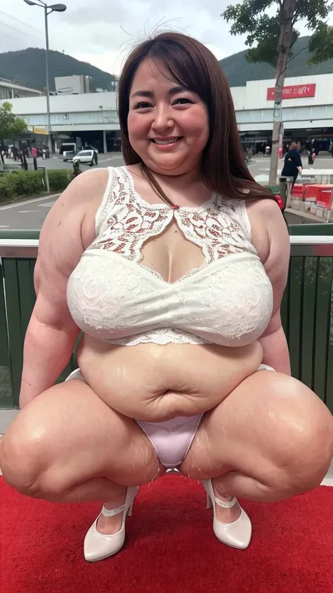 (((Photo Composition))), gravure, highest quality, Very detailed, Realistic, Very detailedskin, Perfect Anatomy, (Japanese MILF),80 years old, big breasts, Mature Woman, Sexy, Chromo White Skin, View your viewers,((((obesity)))),((Double chin)),((Big belly...