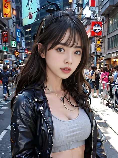 RAW quality, Official Art, highest quality, masterpiece, (Photorealistic:1.4), ((Ultra-Realistic Details)), Portrait, Global Illumination, Shadow, Octane Rendering, 8k, Super sharp, Japanese, One Girl, 14 years old, Brown hair blowing in the wind, Detailed...