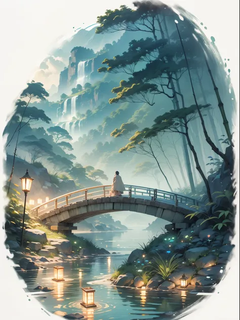 the jungle book, bamboo tree fantasy, long bamboo, practical, consumption environment, ai, artificial water source, build a brid...