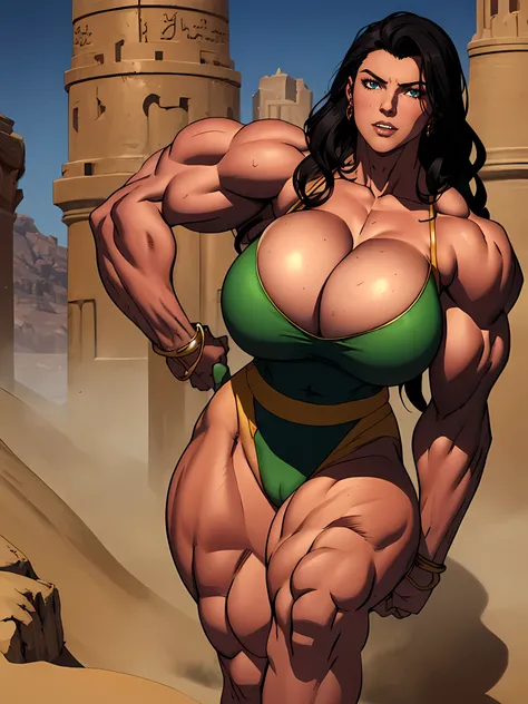 (masterpiece, top quality, best quality, official art, beautiful and aesthetic), dark mysterious lighting, shadows, dutch angle, (full body:0.8), close up, (1girl), solo woman, ((((Massive Female Bodybuilder:1.5)))), ((((gigantic breasts, cleavage)))), sli...