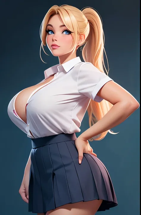 PERFECT MASTERPIECE, EXTREMELY DETAILED CG UNITY 32K UHD QUALITY RESOLUTION, RAW PHOTO, PHOTOREALISTIC, AWARD-WINNING PORTRAIT, OFFICIAL ART, PROFESSIONAL CINEMATIC LIGHTING, PROFESSIONAL FILM QUALITY, The most beautiful and nude school girl, long blonde h...