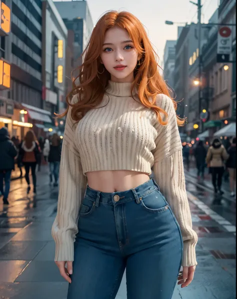 1girl, (Blue Eyes), (smiling :1.2), (Sana Minatozaki), (beautiful make-up :1.2), wide hips, Big tits, big ass, (thin waist: 1.2), (thick and toned thighs), (Best Quality, 8k, Masterpiece: 1.3), Clear Focus: 1.2, Perfect Body Beauty: 1.4, strong abs, Highly...