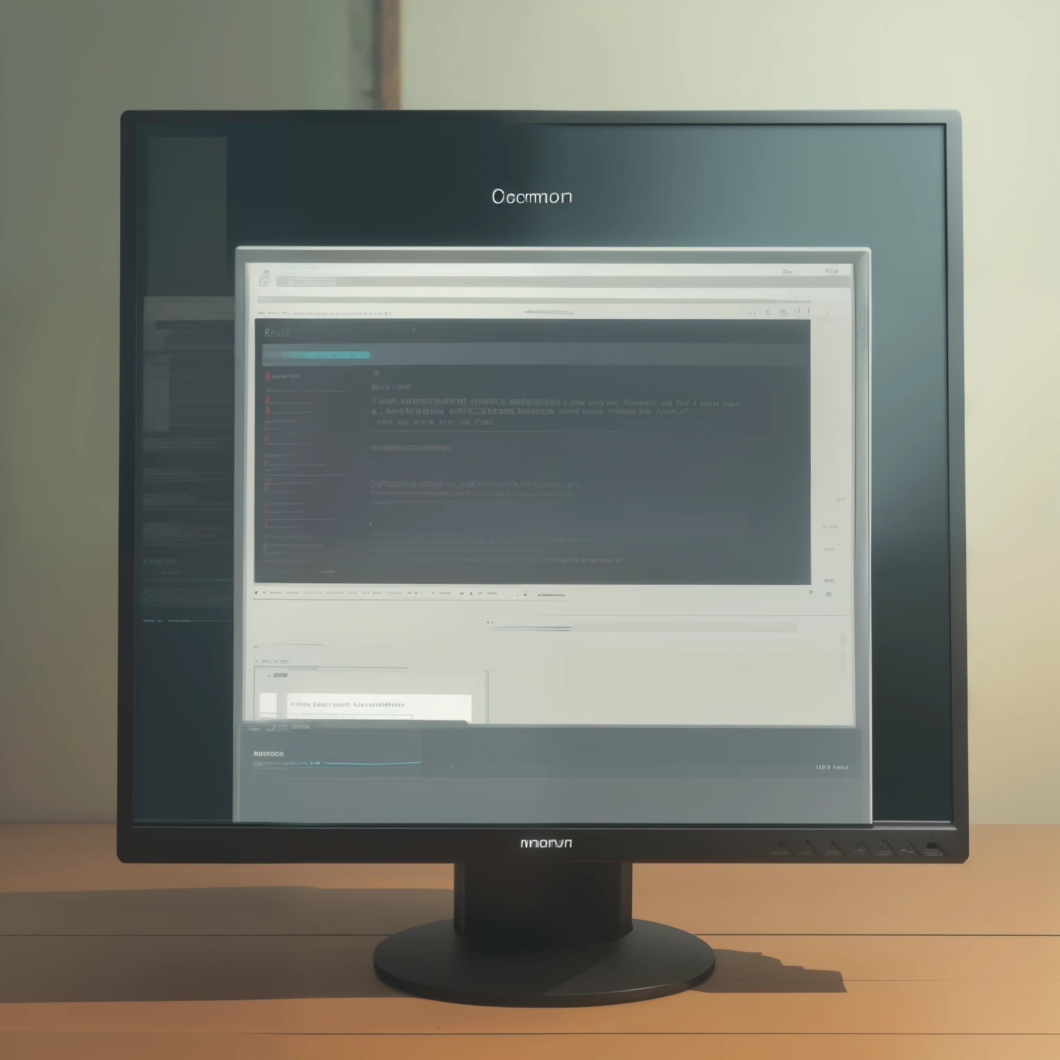 old moniter screen with command line interface in it, 4k , high resolution