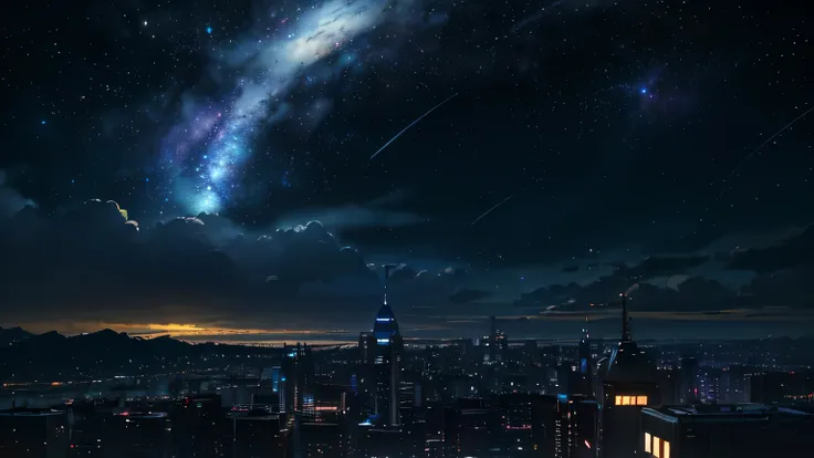 makoto shinkais concept art, tumbler, magical realism, Beautiful anime scene, Space Sky. by makoto shinkai, ( ( ( makoto shinkai ) ), Anime Background art, Anime Background, makoto shinkai style, Anime movie background, Galaxy Express, No humans  