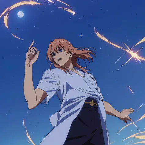 imagem de anime de uma mulher com uma camisa e um diamante no ar, captura de tela do filme de anime, an epic anime of an energetic man, captura de tela do filme de anime, no filme de anime, ainda do anime, captura de tela do anime guro, anime ainda film an...