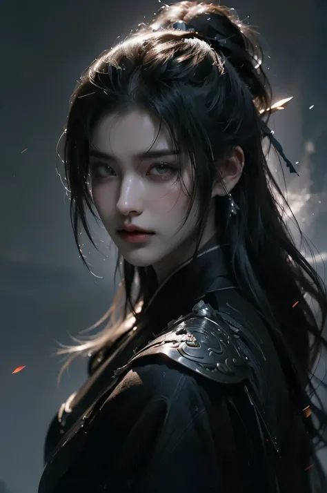 Game Art,Best picture quality,Maximum resolution,8k,(A bust photo),(Half-length portrait:1.5),(Head close-up),(Rule of Thirds),Unreal Engine 5 rendering works, (Future Girl),(Female Warrior),
20-year-old girl,(ancient chinese warrior),Eyes full of details...