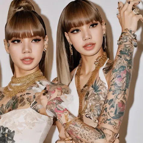 Lisa blackpink, alta calidad. Rubia con tatuajes