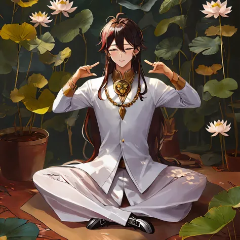 1man, lotus pose,ezh