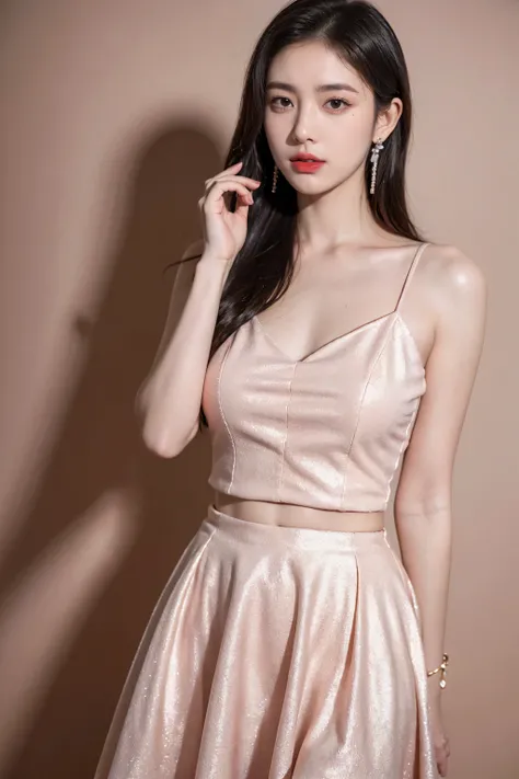 Top CG, Highest image quality, masterpiece, Gentle and beautiful girl, (185cm美女), (fit), Imperial sister, Queen temperament, White skin, ((Long legs)), perfect facial features, Bright Eyes, Seductive pose, Red lips, Beautiful and cold (A major breakthrough...