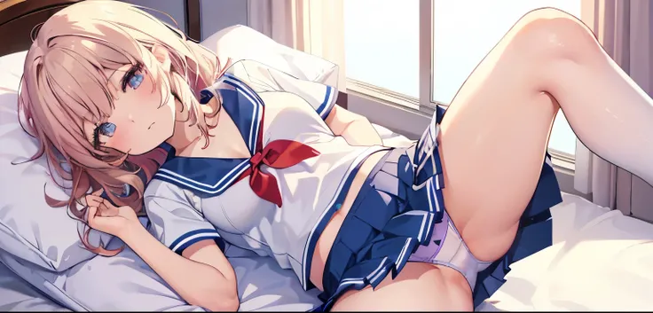 (Best Quality:1.3)、1girl asia、a miniskirt、Cinderella、Cute anime illustration、,wearing cheerleading uniform,spreading her legs,showing detailed panties,race panties,focus panties,front view,dynamic angle,pov,cowgirl position,sexual position,having sex,in ho...