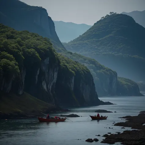 Void、An unfamiliar landscape、Huangquan、Death Rows the Boat、The Red Darkness on the Opposite Shore、Vertical composition、