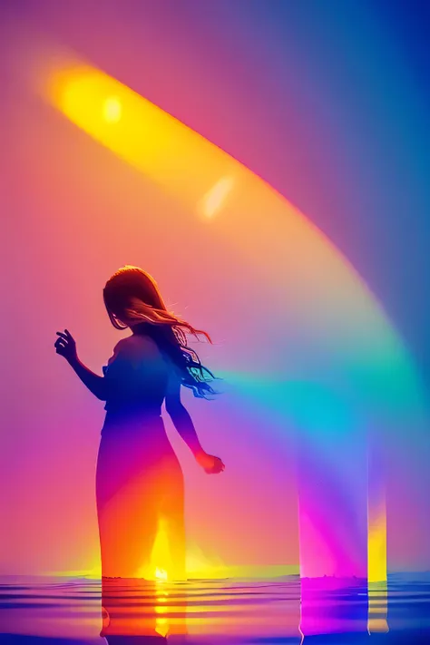 (colorful:1.3),(masterpiece, top quality, best quality, official art, beautiful and aesthetic:1.2), (gradient light:1.5), looking at viewer,(1girl:1.2)colorful,highest detailed,solo,(floating colorful water:1.4)