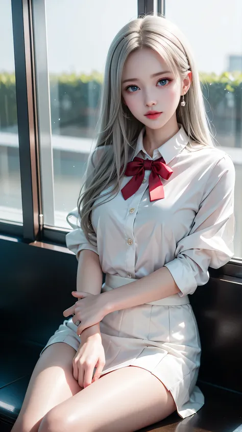 （Girl sitting on train seat)、Top quality work，Actual work，Ultra Premium Graphics，8K HD CG works，High quality graphics，High-definition CG works，10x pixels，Extremely fine detail：1.1，Advanced Technical Details：1.1 Photorealistic，Indoor lighting effects：1.5，Na...