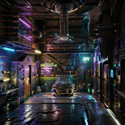 best quality,4k,8k,highres,masterpiece:1.2,ultra-detailed,realistic:1.37,sci-fi,futuristic scene,intelligent living,VR,interior shot of a room:bright lighting,abundance of furniture,cyberpunk space station,cyberpunk scene,cyberpunk interior,interior of a s...