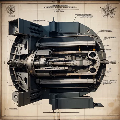 Highly detailed technical drawing The illustrations should include a side view, cross-sections, and exploded views to show both the exterior and interior components. Labeled parts with annotations specifying materials, dimensions, and other engineering spe...