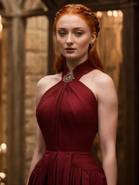 face of sophie turner, sansa stark played by sophie turner, the de facto lady of the eyrie, is a 40-year-old mature queen with a...