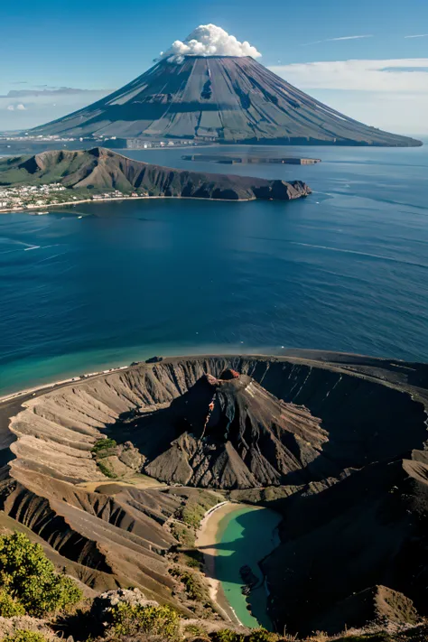 volcano overlooking the gulf