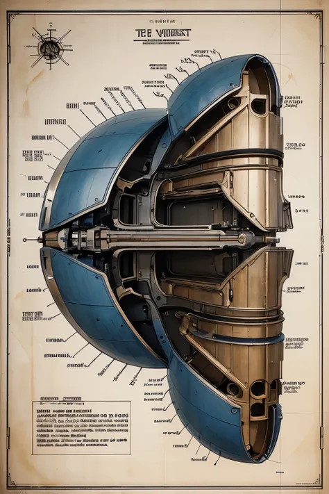 Highly detailed technical drawing of a human body The illustrations should include a side view, cross-sections, and exploded views to show both the exterior and interior components. Labeled parts with annotations specifying materials, dimensions, and other...