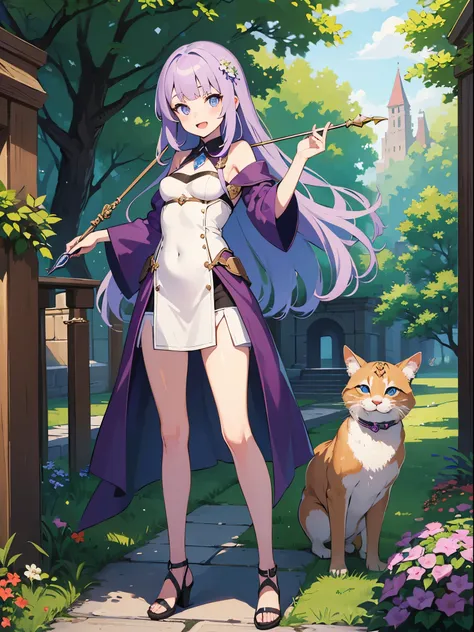 (masterpiece:1.3), (best quality:1.3), high resolution, 



(one cute girl:1.3), solo, (full body:1.2)
white skin, small Breast, eight-headed person, 
purple hair, (long hair:1.2), (blunt bangs:1.2), beautiful hair, light blue eyes, beautiful detailed eyes...