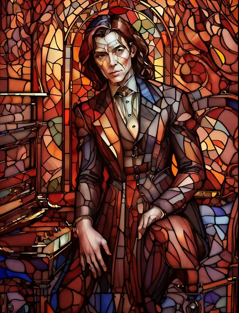 stained glass portrait