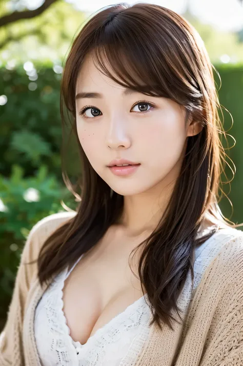 8k, highest quality, masterpiece, Realistic, Photorealistic, Ultra-detailed, Natural light, Highly detailed face and skin, Detailed eyes, Highly detailed face and skinの中間ショット, Beautiful woman staring at camera, Sexy pose, Beautiful Face, Realistic Face, De...